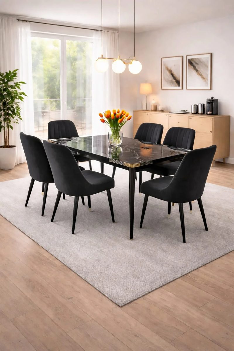 Wooden Dining Table Set 6 Seater UK Wooden Dining Table Set 6 Seats